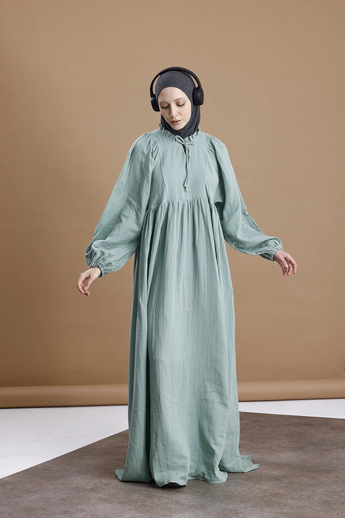 Muslin Elbise - Çağla Yeşili