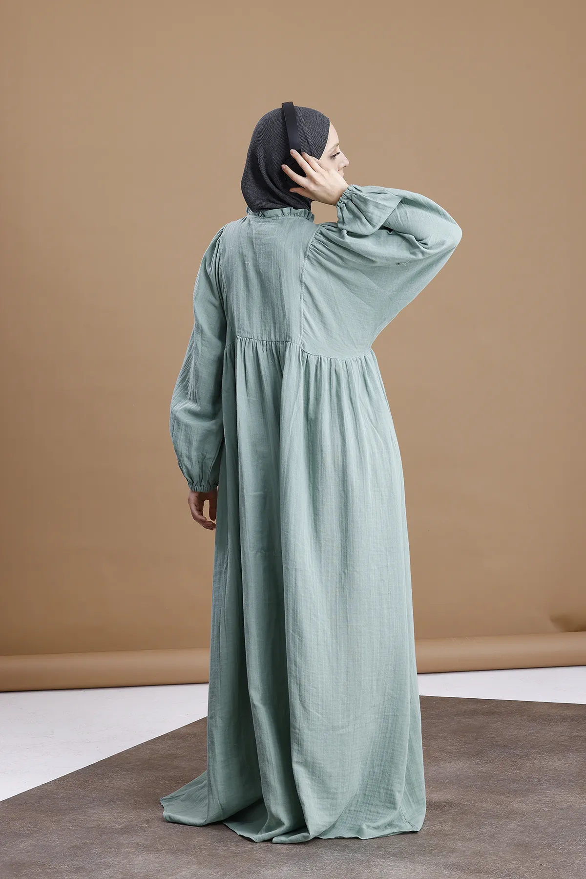 Muslin Elbise - Çağla Yeşili