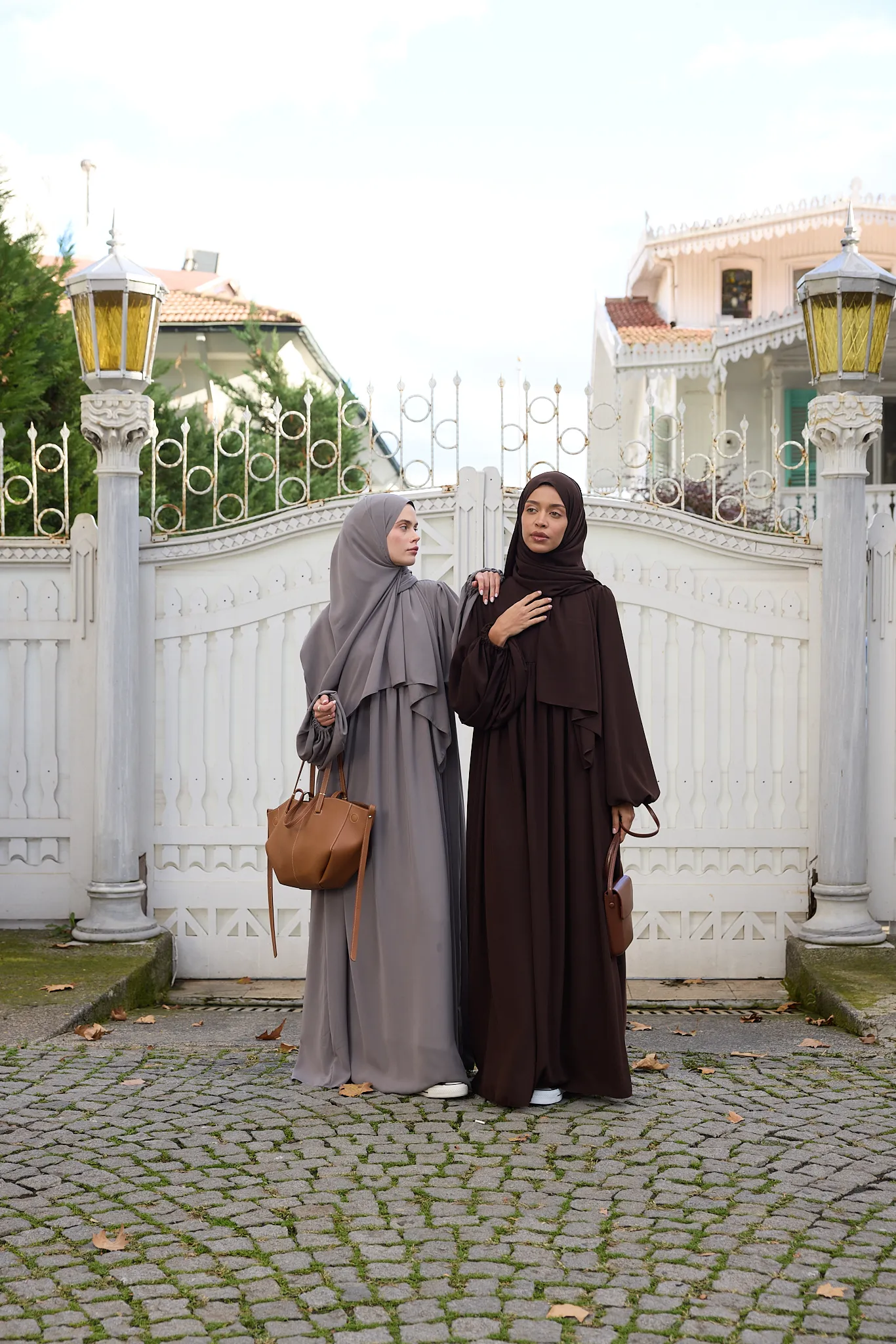 Balon Kol Büzgülü Medine İpeği - Acı Kahve