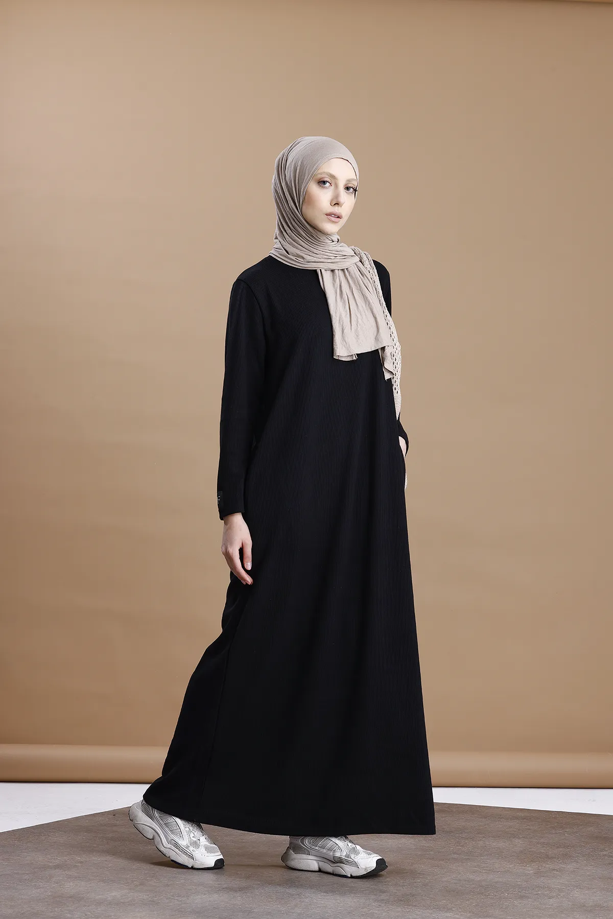 Triko Abaya Sweat - Siyah