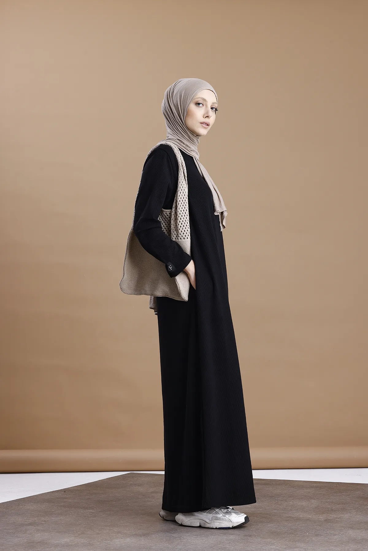 Triko Abaya Sweat - Siyah