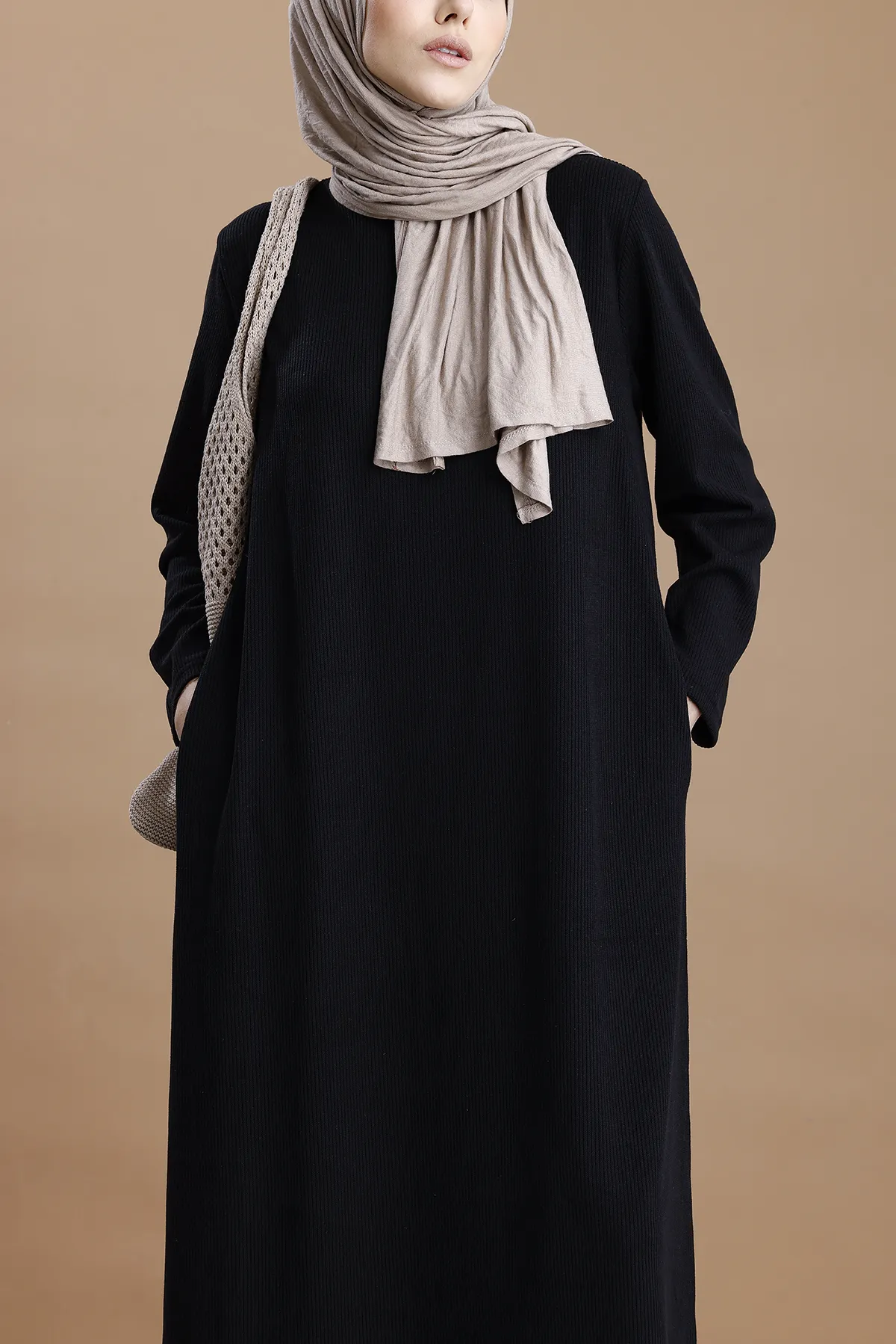 Triko Abaya Sweat - Siyah